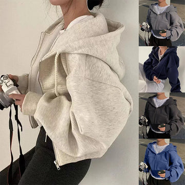 Women’s Fleece-Lined Cropped Hoodie