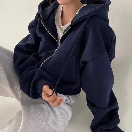 Women’s Fleece-Lined Cropped Hoodie