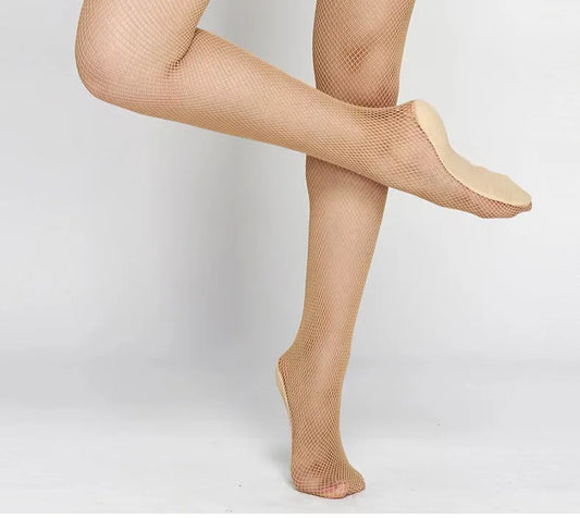 Professional Fishnet Tights for Latin Dance with Anti-Slip Sole