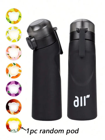 Air Water Bottle with 1 Flavor Pod – Portable, Leakproof Straw for Sports & Everyday Use