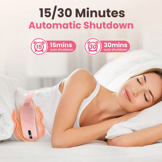 5-Mode Heated Massage Belt with Vibration – Abdominal Warming & Menstrual Cramp Relief