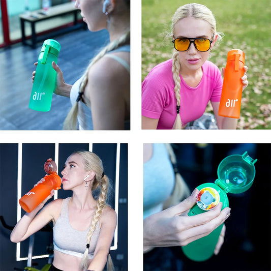 Air Water Bottle with 1 Flavor Pod – Portable, Leakproof Straw for Sports & Everyday Use